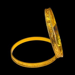 Diamond Cut Finish 22KT Gold Churi Bangle