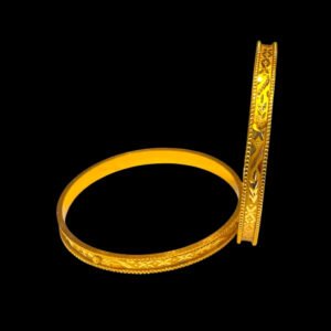 Sparkling Edge 22KT Gold Churi Bangle