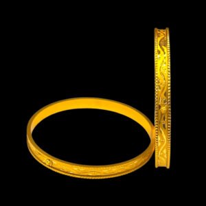 Radiant Blossom 22KT Gold Churi Bangle