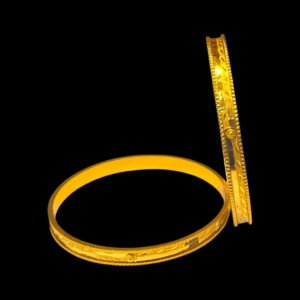 Golden Petals 22KT Gold Churi Bangle