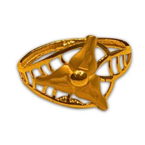 Geometric Cut 22kt Ring