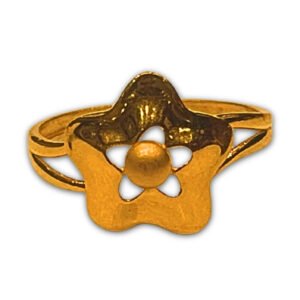 Floral Engraved 22kt Ring