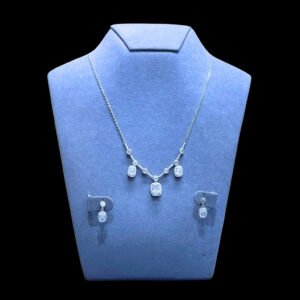 Glossy 925 Silver Ladies Set Necklace Collection