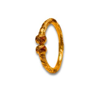 Peacock Motif 22KT Gold Patla Bangle