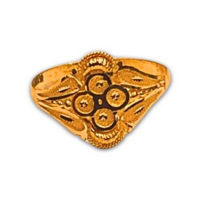 Elegant 22KT Gold Floral Ring for Women Daily Wear